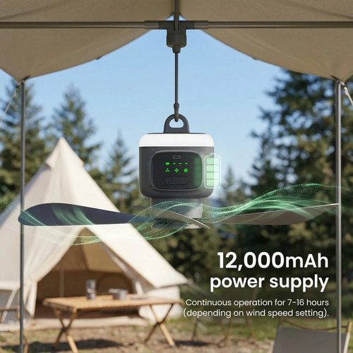 Camping tent fan with - with, led