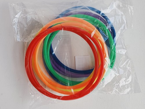 Colourful plastic hoops pack - plastic,