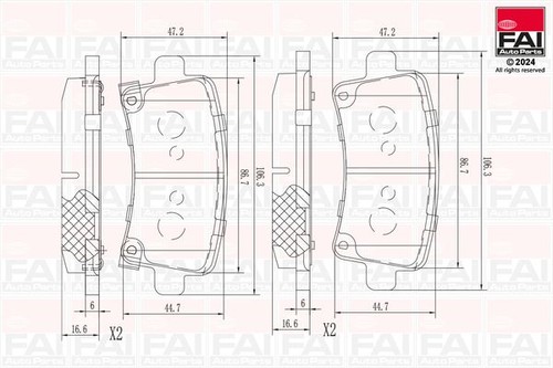 Fai rear brake solid - discs, &