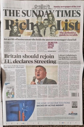 The sunday times newspaper - the,