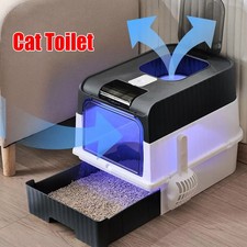 Extra Large Hooded Cat Litter Trays Fully Enclosed Anti-Splashing Cat Litter Box
