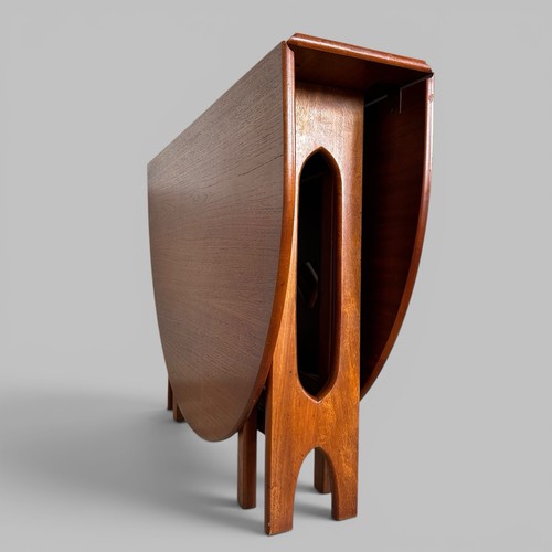Mid century teak oval drop - mid,
