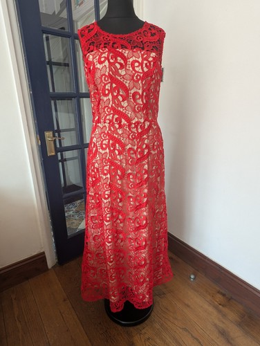 Joanna hope red lace - lace, midi