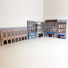 TT Gauge Buildings Town Shops Pack of 5 Easy Build Models 1/120 Scale S5