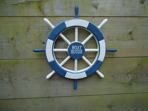 44cm ships wheel boat - wheel, house