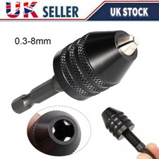1/4" Hex Shank Drill Chuck Screwdriver Bit Adaptor For Impact Driver 0.3 - 8mm