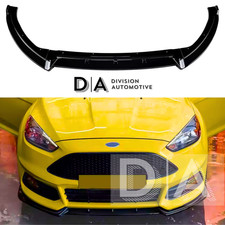 FOR FORD FOCUS ST MK3.5 FRONT SPLITTER SPOILER LIP GLOSS BALCK 2015-2018