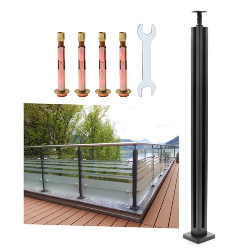 Black glass balustrade - 35.8",