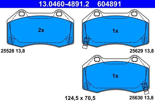 Brake pad set for abarth - brake,