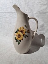 Vintage Jug With Yellow Flower Lancaster & Sandland Ceramic Pottery 