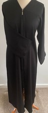 Ladies Regular Full Zip Open Premium Zoom Nida Abaya Maxi Dubai Black - Size 58