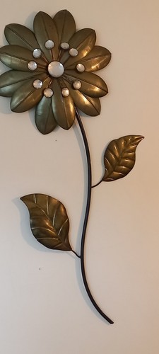 Metal flower wall art - metal,