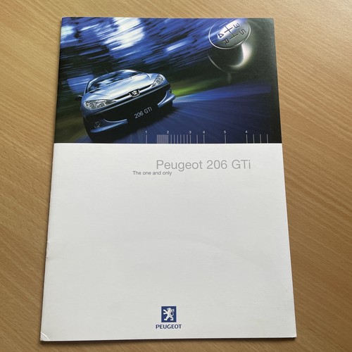 Peugeot 206 gti brochure 1999 - gti,