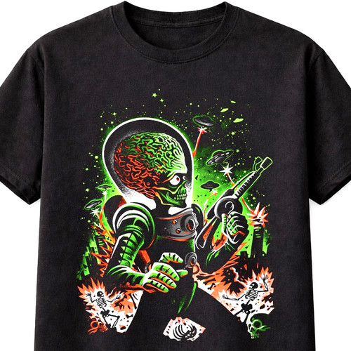 Retro alien invader mars - alien,