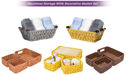 Woven wicker baskets - woven,