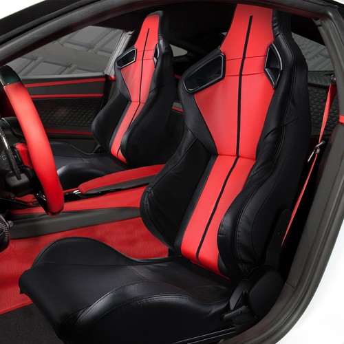 Pair black red reclinable - black&red,
