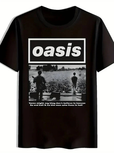 Oasis rock band black graphic - rock,