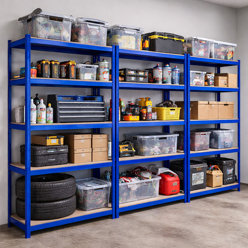 Tier blue storage rack heavy - blue,