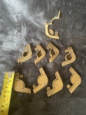 Antique Brass Stair Rod Brackets With Opening Clip X9