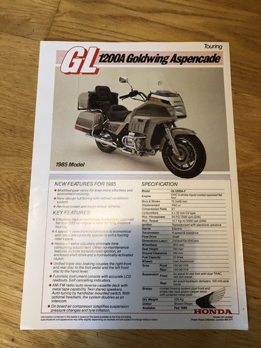 Genuine honda goldwing gl1200a - genuine,