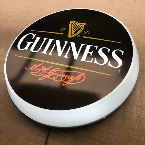 Guiness illuminated wall sign - illuminated,