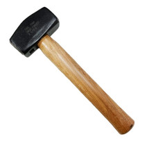 Lump Hammer Heavy Duty 1kg Hickory Wood Hand Tool Masons Club Mallet 2.5lbs