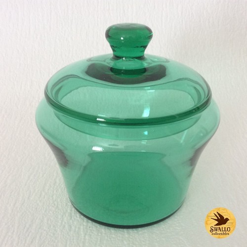 Vintage handblown green - , glass