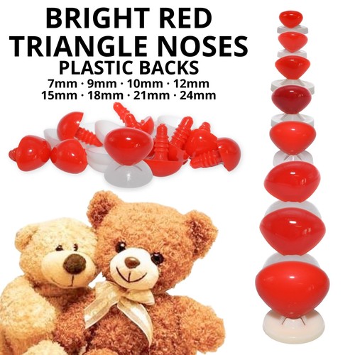 Bright red triangle noses with - triangle,