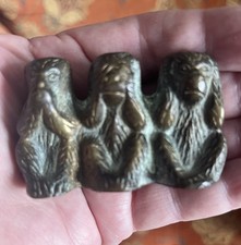 Vintage Brass Three Wise