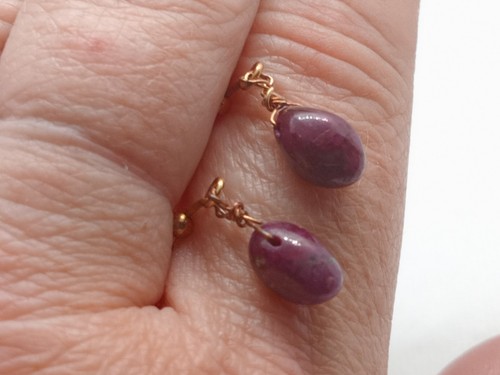925 silver gilt ruby - &,