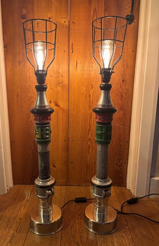 Pair upcycled vintage fire - pair,