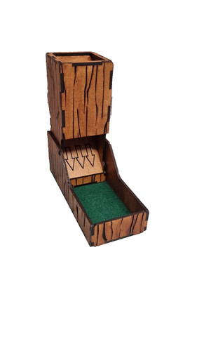 Timber effect folding dice - effect,