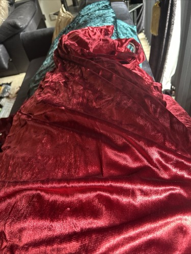 Red velvet curtains - red,