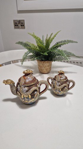 Vintage dragonware moriage set - dragonware,