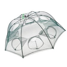 Green Fishing Bait Trap Crab Net Crawdad Shrimp Cast Dip Cage Fish Minnow Net