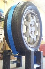 Spec Lift Dolly Car ADJUSTABLE OVER WHEEL Recovery Straps (Ratchets, flat hooks)