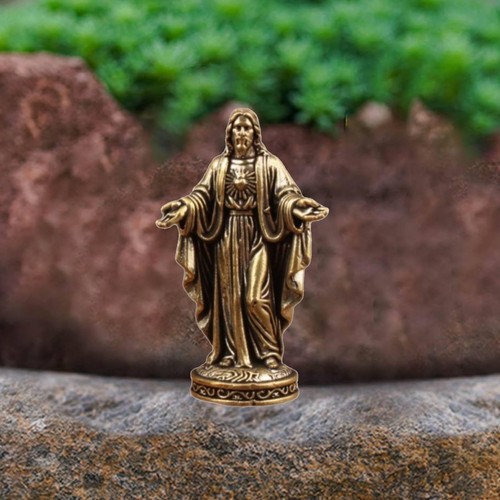 Small brass religious statue - small,