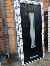 Brand New Composite Front Door - Black Front & White Inside 915 X 2010 Mm