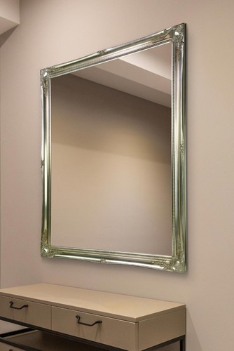 Large mirror silver shabby - large,