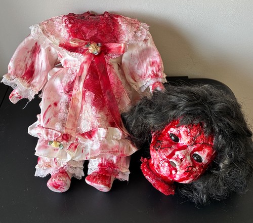 Creepy horror decapitated head - horror,