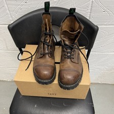 Solovair Men’s Steel Toe Safety Combat Ankle Boots Size 8