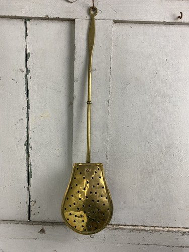 Antique pierced brass chestnut - antique,