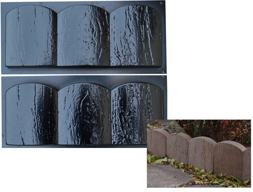 Concrete molds old - , edge