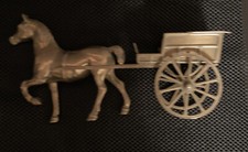 VINTAGE BRASS LARGE HORSE AND