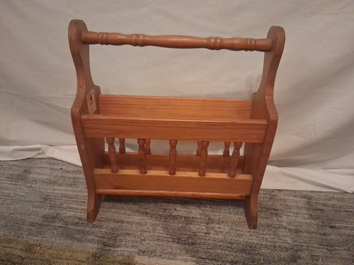 Vintage wooden magazine rack - vintage,