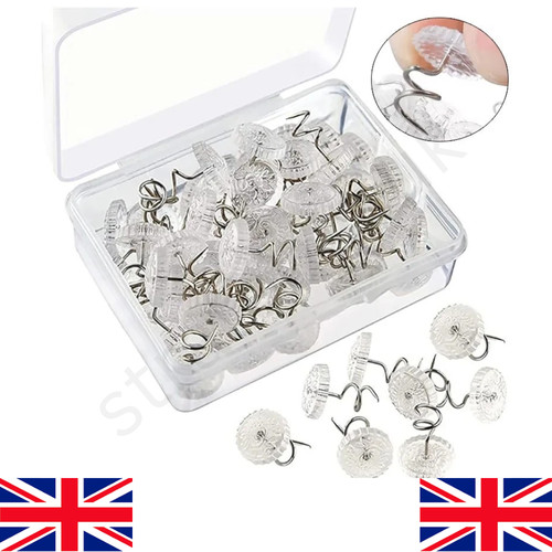 50x clear heads twist - clear, pins
