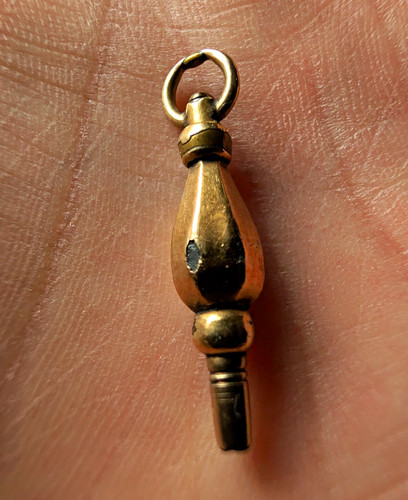 Gold tone watch fob pendant - tone,