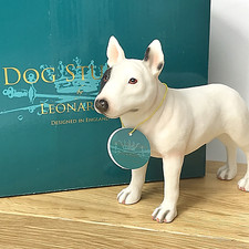 English Bull Terrier ornament by Leonardo realistic figurine in quality gift box