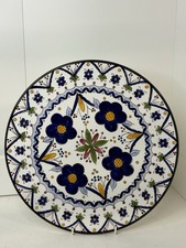 Very Large Beautiful Colorful Decorative Ceraplat 12.5” Plate Made In Spain