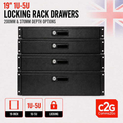 Rack mount locking drawer - 19",